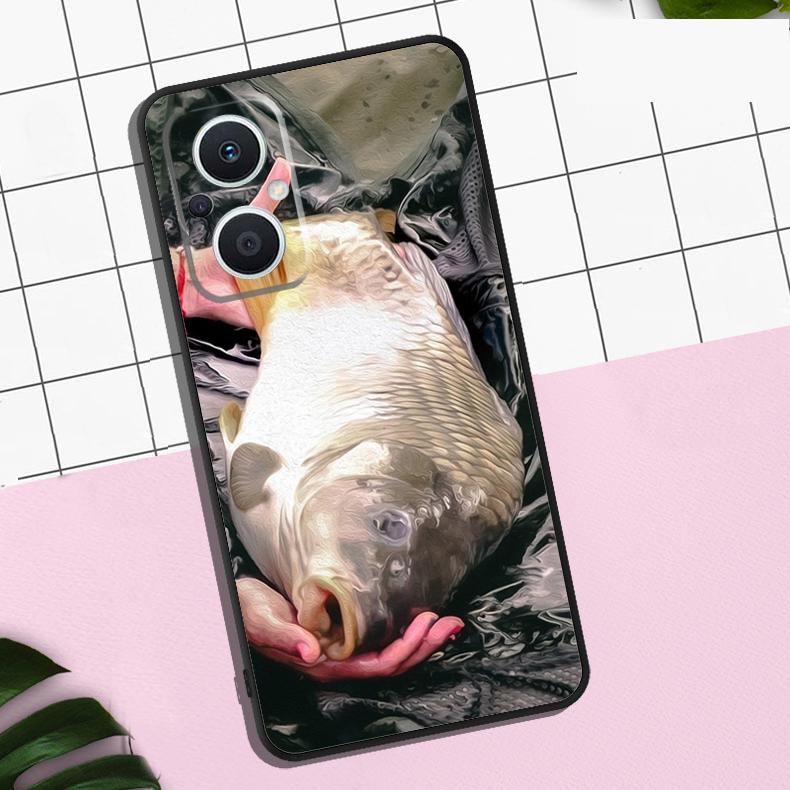 Carp Fishing Fish Case For OPPO Reno 13F 12F 11F 8T 7 8 10 11 12 13 Pro OPPO Find X8 X6 Pro X3 X5 Lite Cover
