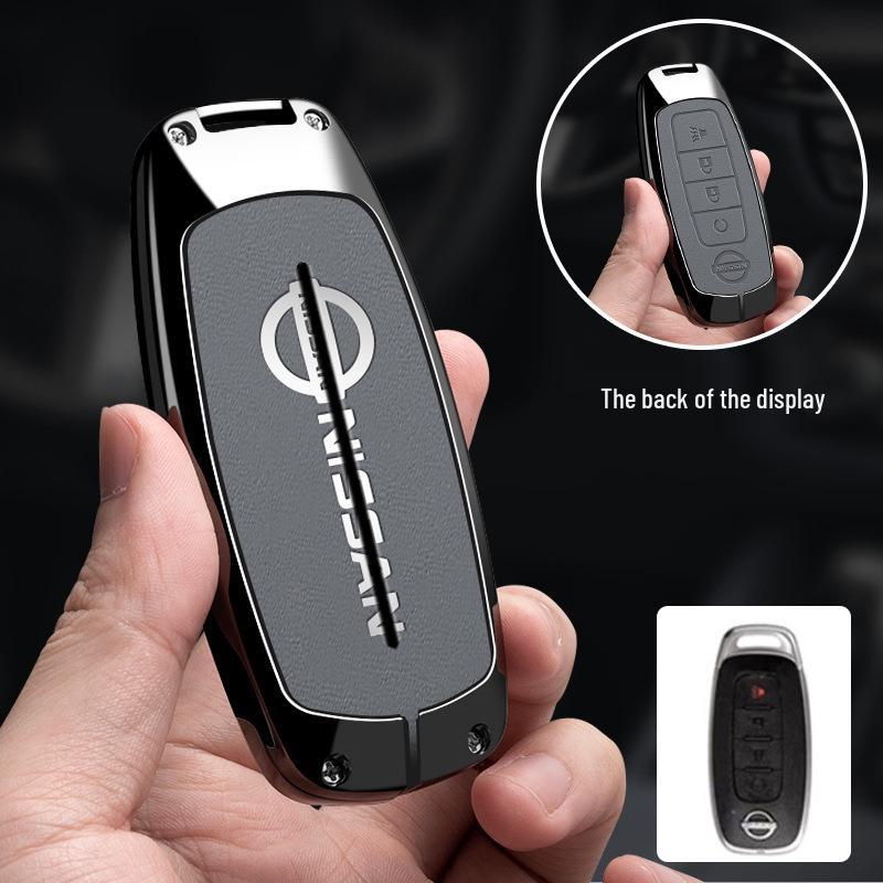Metal Keychain Cover for Nissan Qashqai, X-Trail, Tiida, Kicks, Murano, Sylphy, Terra