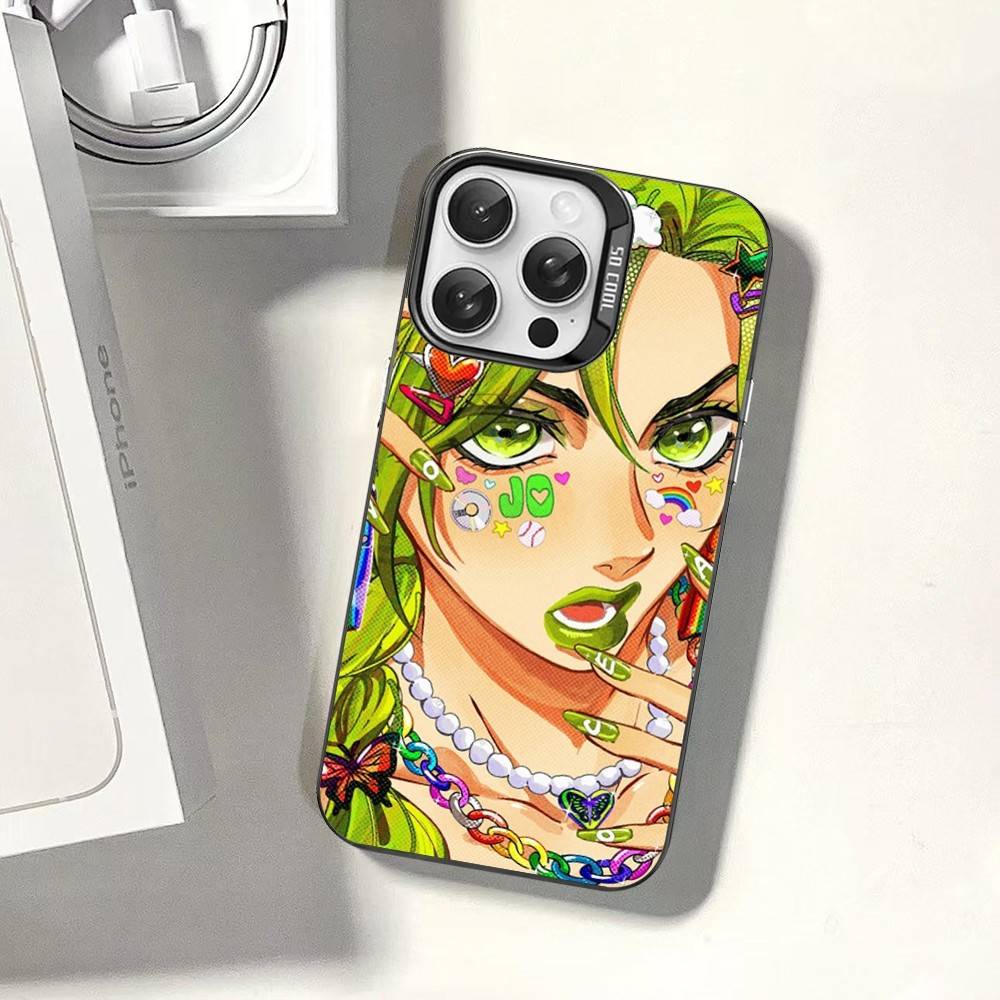 Anime Jojo Bizarre Adventure Phone Case For IPhone 17 16 15 14 11 12 13 Pro Max Plus Pro Colored Silver Cover