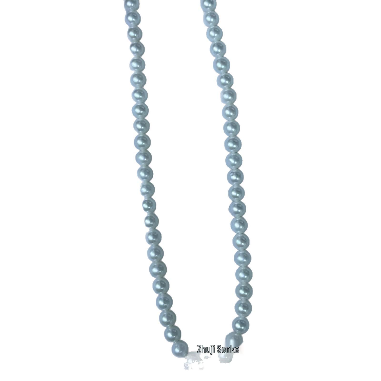 

Zhuji Natural Freshwater Pearl Necklace: 6-7mm Round, Strong Luster, Nearly Flawless Choker/Sweater Chain. Round, Strong Luster, Nearly Flawless Necklace