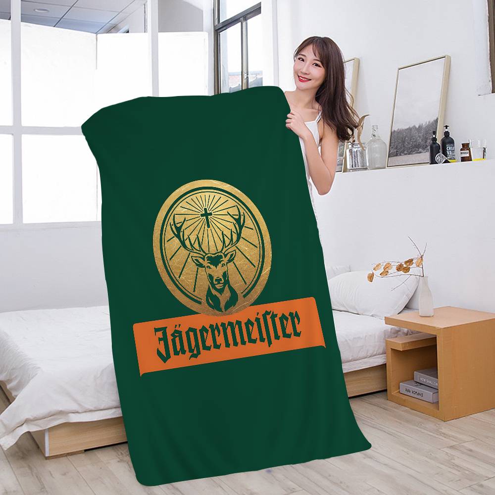 J-Jagermeister Anime Microfiber Printed Beach Towel Mountain Climbing Yoga Beach Swimming Running Absorbent Soft Towel