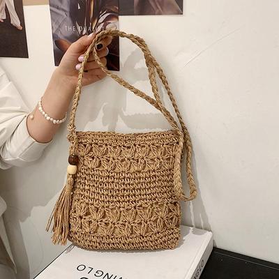 Straw Woven Square Women Crossbody Shoulder Bag Fashion  Design Small Handbag Summer Beach Bag Lady Travel Shopper Totes