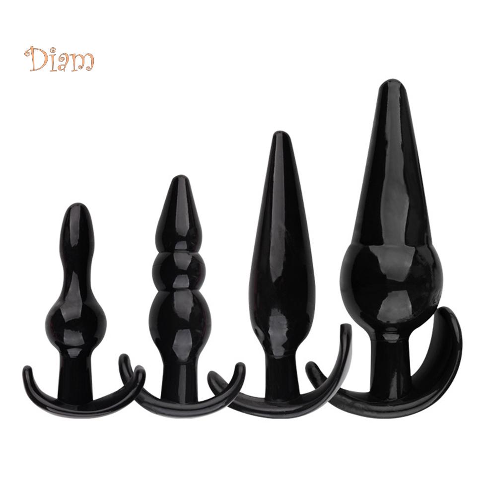 lollipops 4Pcs T-Bar Base Butt Anal Plug Massager Couple Flirting Masturbation Sex Toy