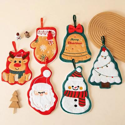 Cute Christmas Baby Towel Cartoon Design Kids Bath Towel Adorable Holiday New Year Party Gift for Toddlers Home Bathroom Use