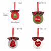 2PCS Plush Christmas Knitted Ball Exquisite Xmas Hanging Pendant Christmas Tree Hangers  Festival