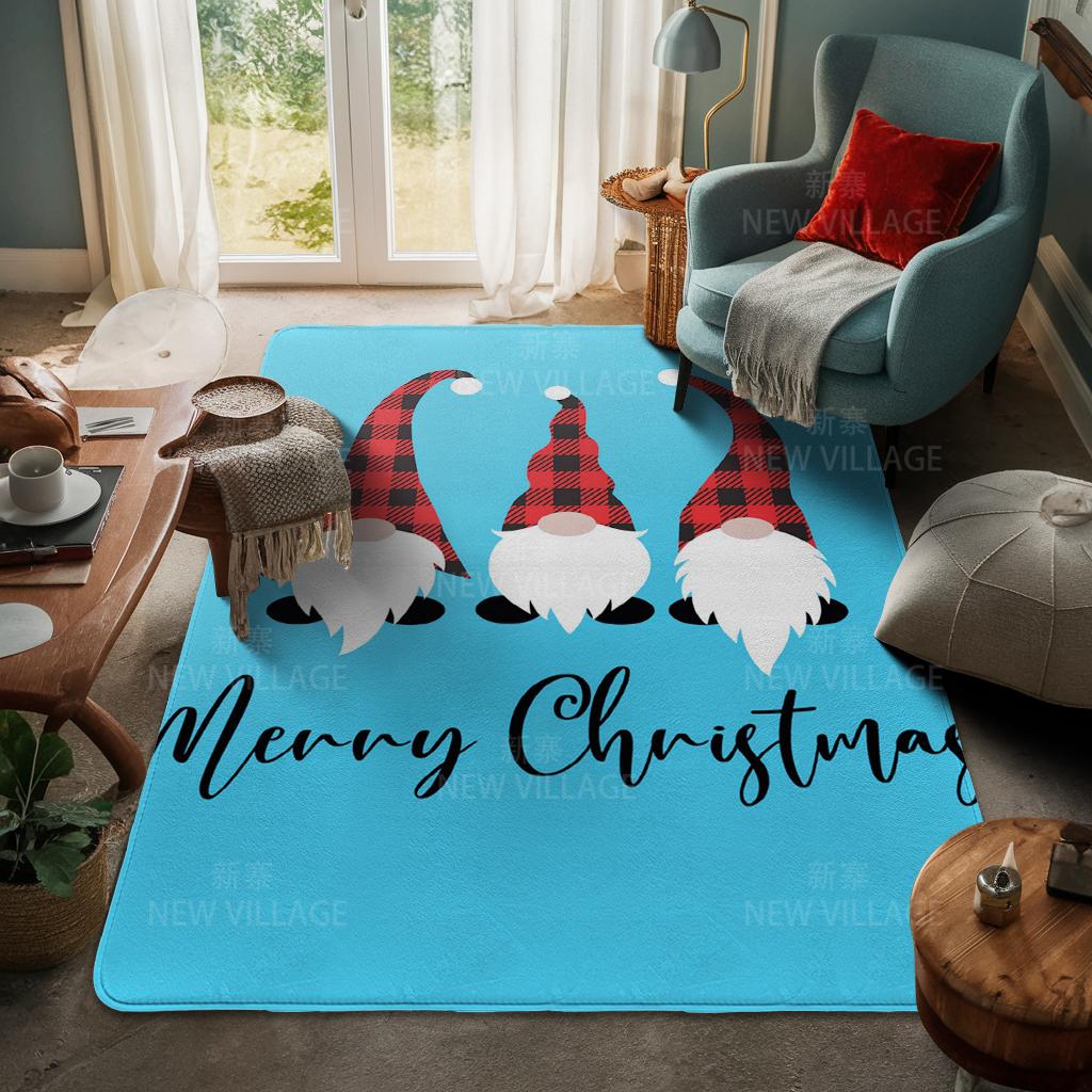 House Entrance Carpet Home Door Mat Living Room Bath Foot Bathroom Non-slip Water Absorption Rugs Bath Merry Christmas Winter