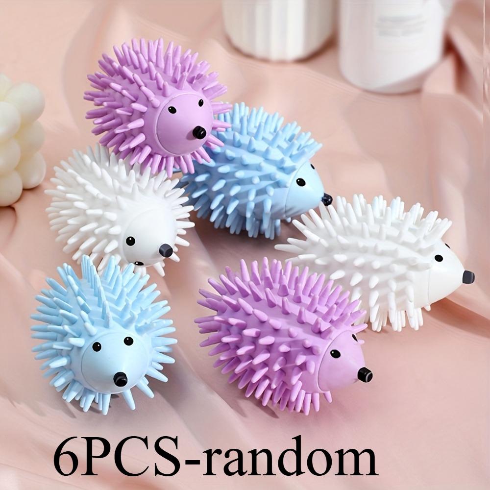4/6pcs Reusable Hedgehog Laundry Detergent & Dryer Balls - Cute Anti-Tangle Wrinkle-Free Plastic Laundry Helper for Washer