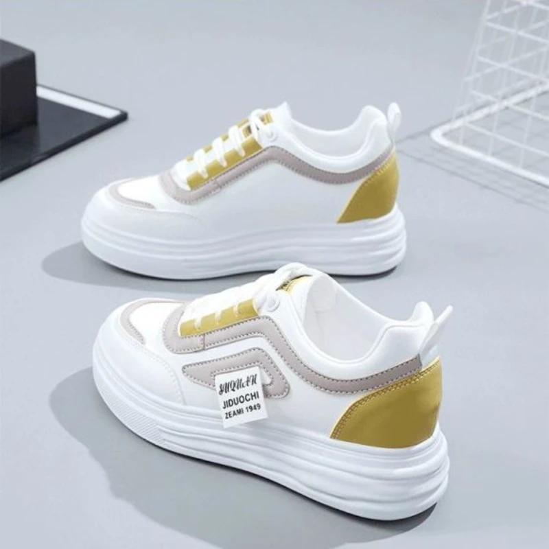 Sneakers Woman Footwear Sports Athletic White Shoes for Women Spring Autumn Walking Original New In Stylish 2025 Aesthetic A H