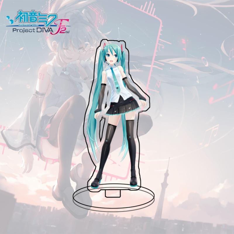Large Standee Hatsune Miku Anime Acrylic Desktop Decor Cartoon Figure Collectible Gift For Fans