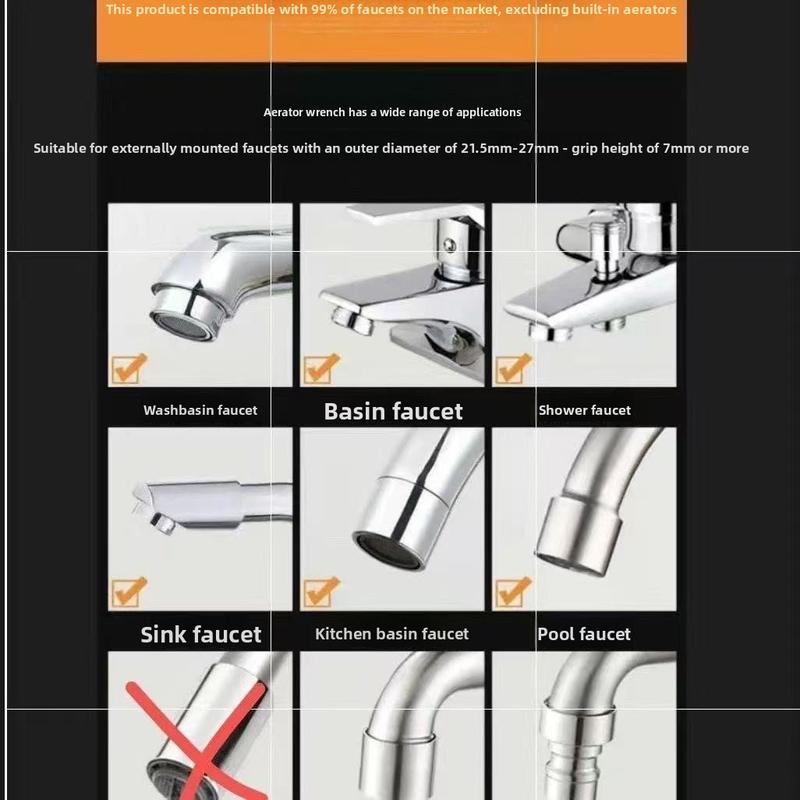 1 Piece Faucet Aerator Wrench Loosener Kitchen Basin Spout Filter Universal Disassembly Tool