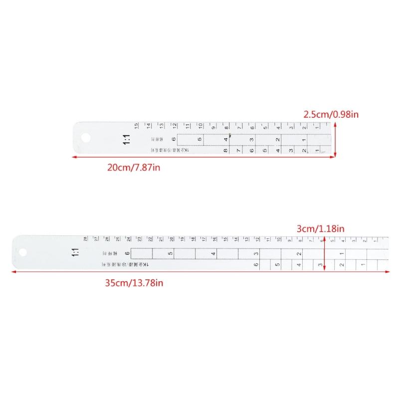 Auto Paint Mixing Gauge Measuring Tool Stainless Steel Car Paint Mixing Ruler Car Paint Ruler Paint Measuring Tool