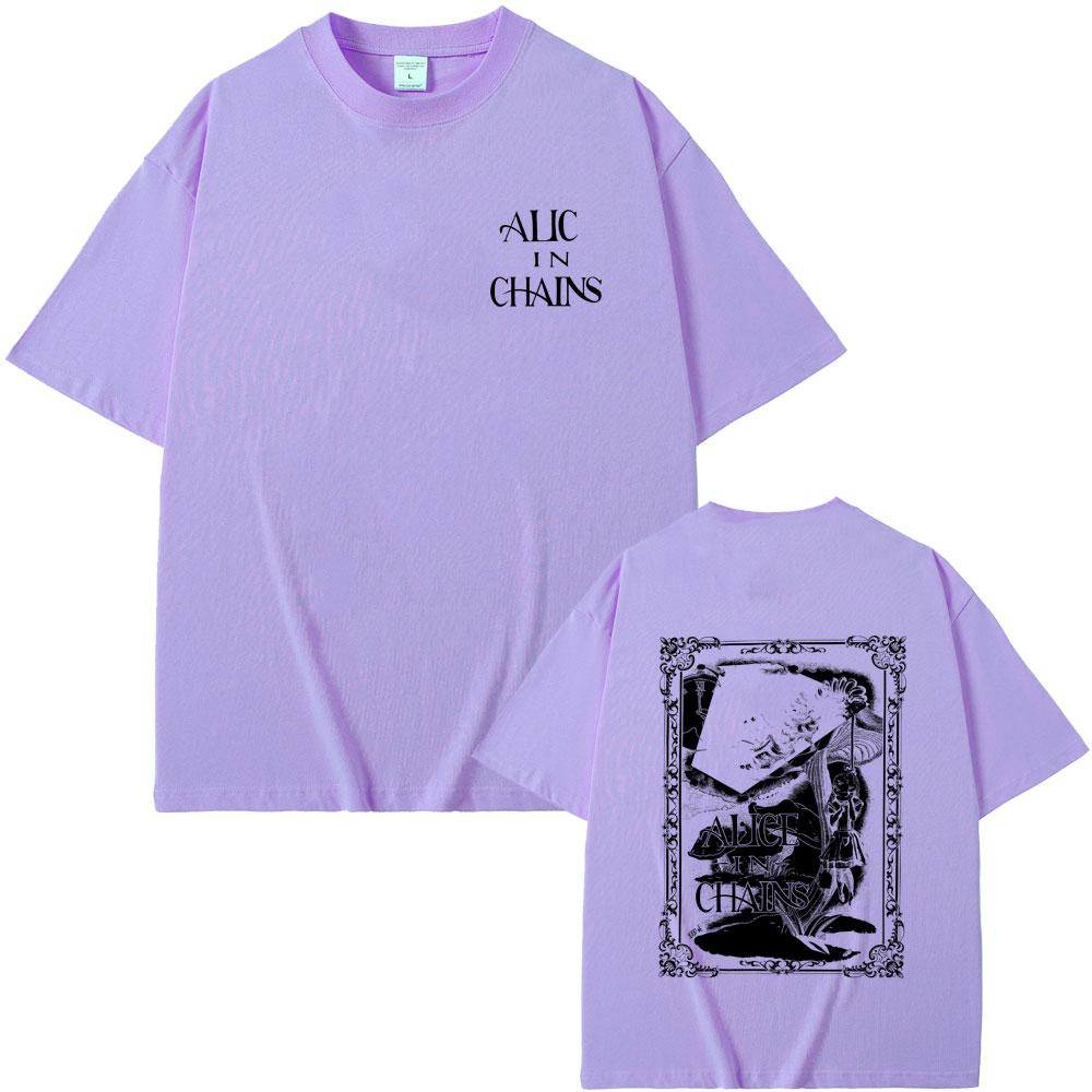 Rock Band Alice In Chains Graphic T Shirts Men Women Retro Gothic Punk T-shirts Men's Casual Harajuku Oversized Tees Streetwear