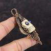 Howlite Pendant Copper Wire Wrapped Pendant Skull Bone Face Pendant Titanium Bead Eyes Jewelry Gemstone Pendant Handmade Copper Wire Jewelry