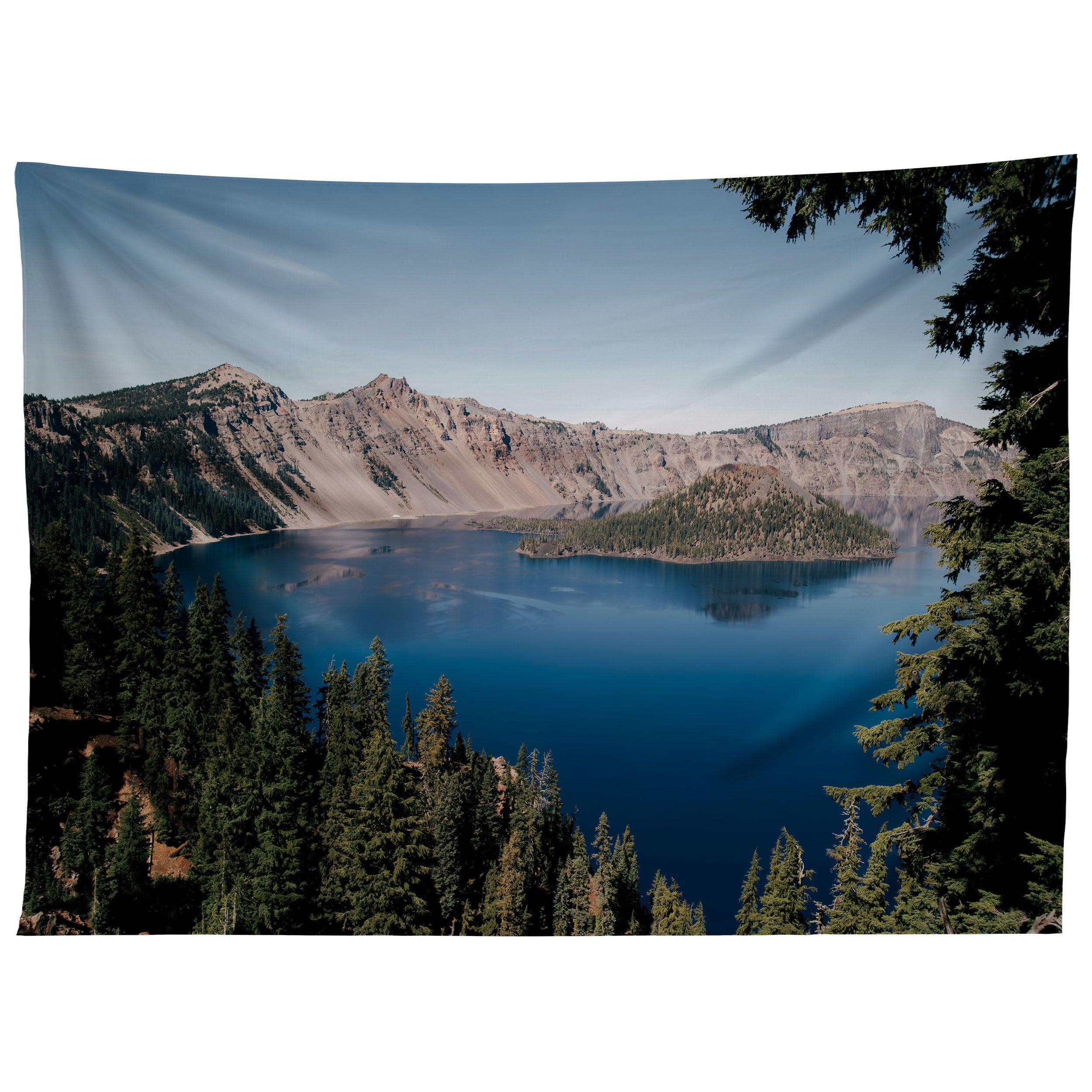 CRATER LAKE tapestry 75x100