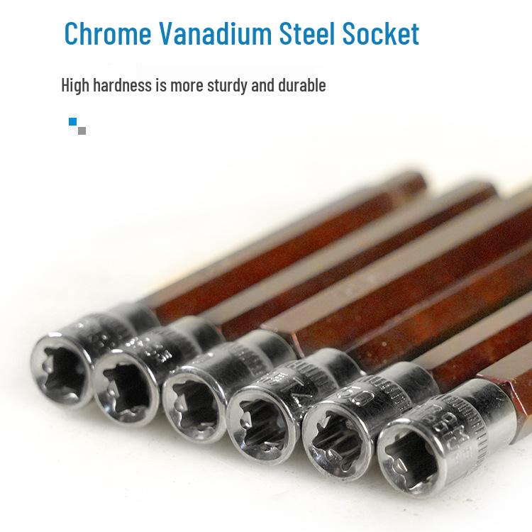 1/4 Hex Torx H3 Extension Rod Screwdriver Bit for Socket Wrench