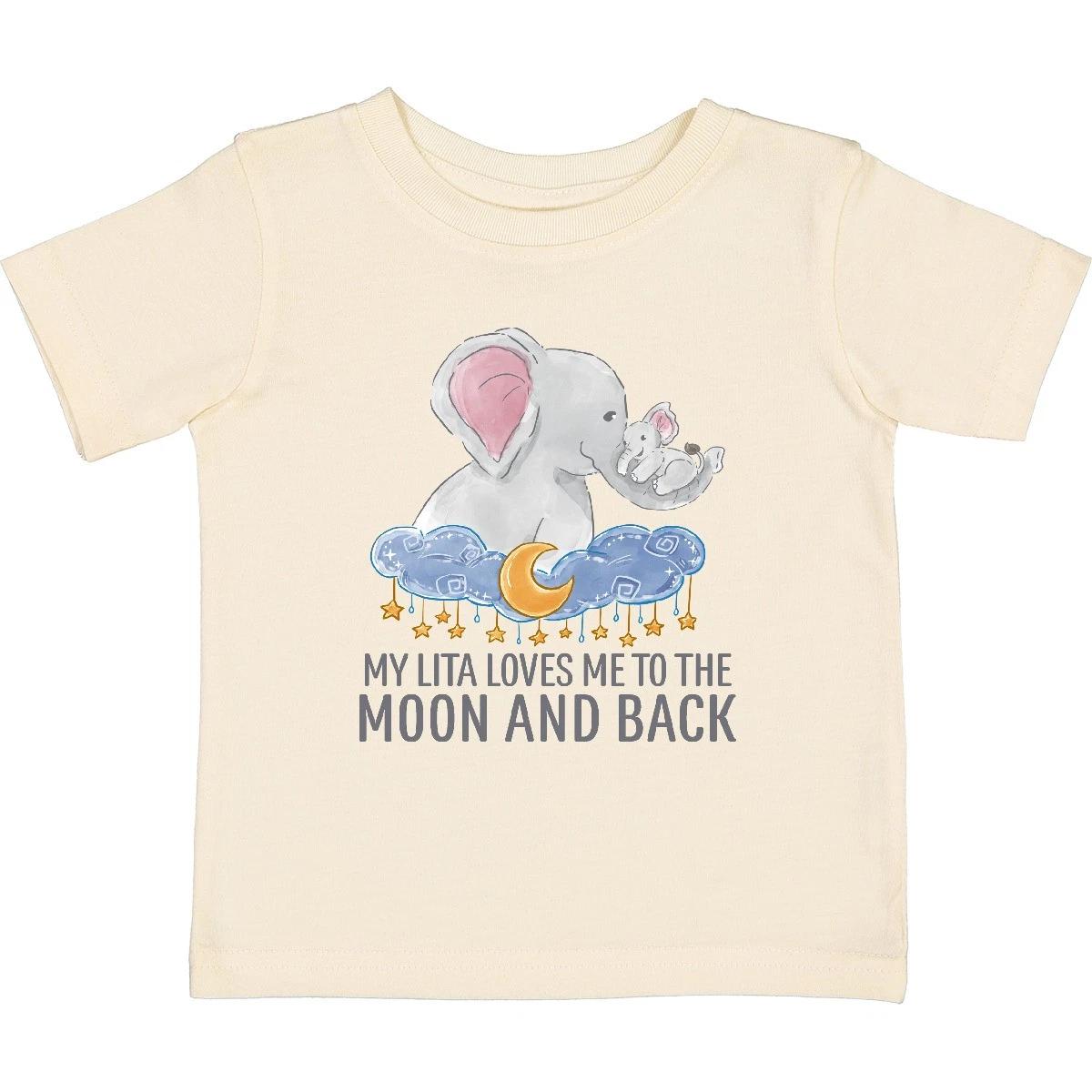 Inktastic My Lita Loves Me Baby T-Shirt Litas Grandmother Grandma Elephant Lover 100