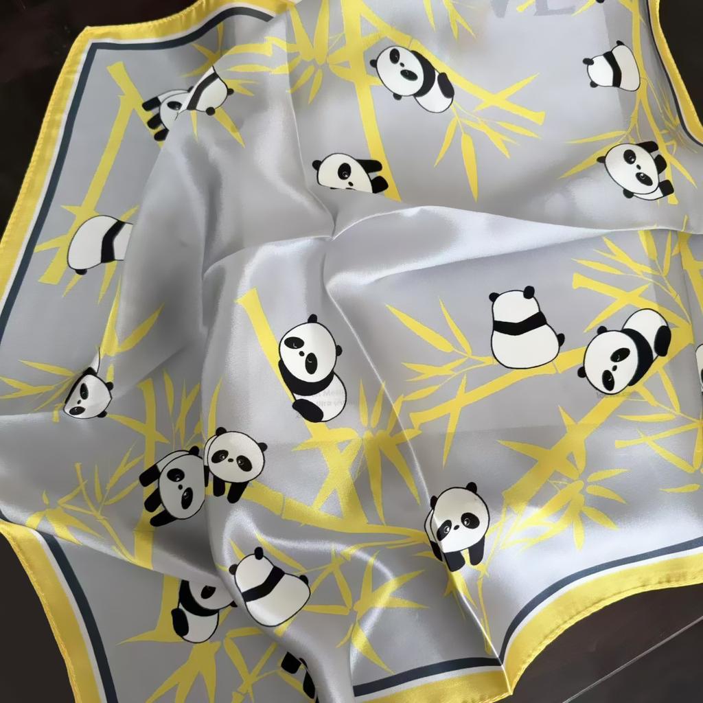 100% Pure Natural Silk Scarf, Women's Printed Large Handkerchief, Square Scarf, Wrapped Scarf, Mulberry Tree Spring Fashionable High-quality Headscarf