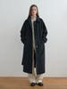 Kijun Wool Balmacaan Coat Black