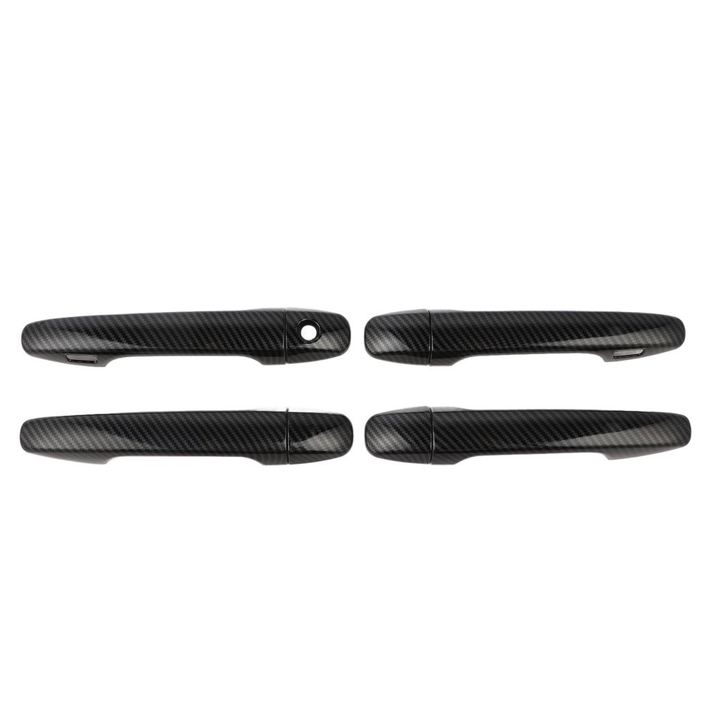 Exterior Door Handle Cover Trim Carbon Fiber Style Decor Molding Set Replacement for Subaru Legacy