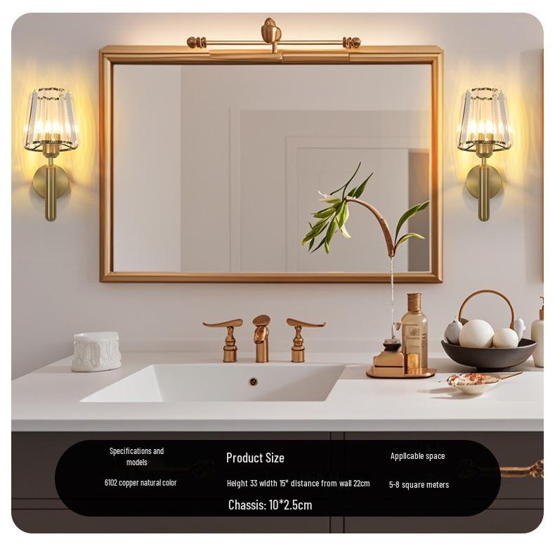 2025 Luxury Crystal Glass Wall Lamp for Bedroom, Villa, Corridor, or Entrance