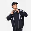 Li Ning Sports Lifestyle Series Windproof Water-Repellent Loose-Fit Hooded Embroidered Zipper Fashion Windbreaker Men Outerwear Black AFDU033-4