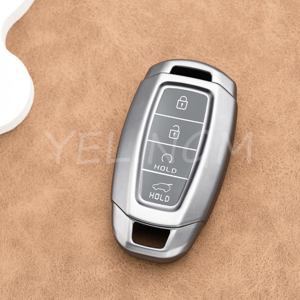 Gun Grey Tpu Protector Car Key Cover Case For Hyundai Accent Azera I30 Ix35 Kona Encino Grandeur Palisade Santa Fe Solaris
