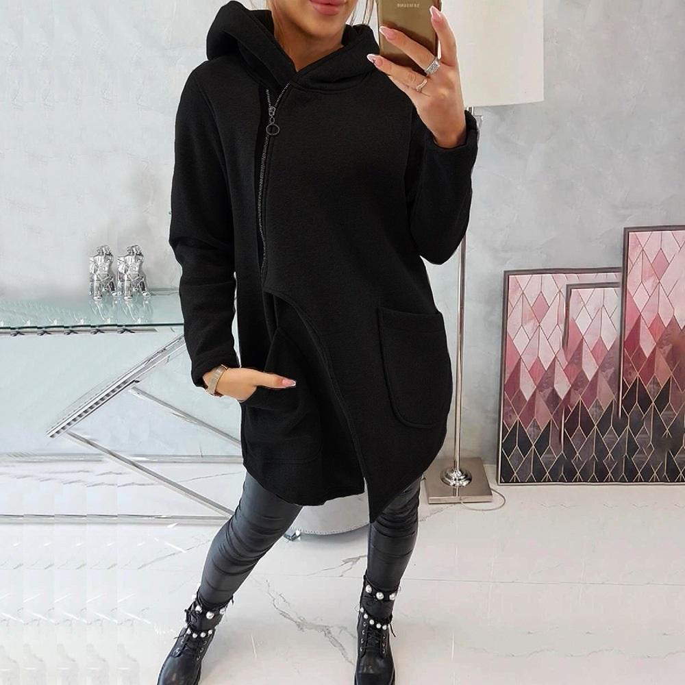 Long Sleeve Oversized Vintage Hoodies Casual Loose Women Spring Autumn Winter Sweatshirt Coat