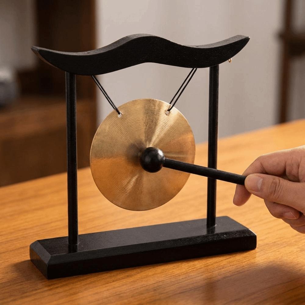 Fortune Copper Bell Relaxation Feng Shui Metal Cymbals Desktop Gong  Living Room Decor
