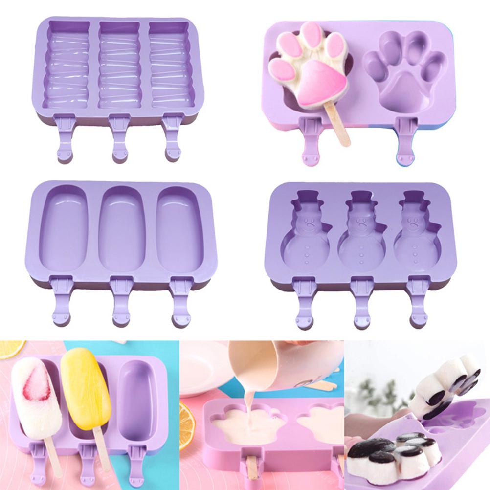 2PCS Silicone Ice Cube Tray Pop out Jelly Maker Chocolate Cake Mould Frozen Mold