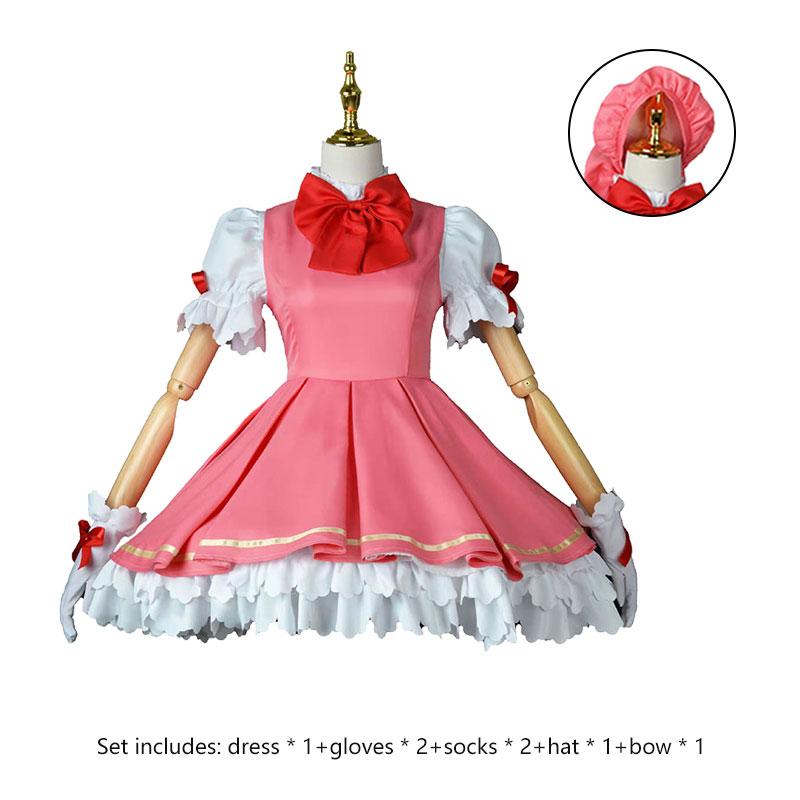 

Костюм Косплей Карты Сакуры Красный Белый Боевой Косплей Аниме Костюм Женский Крылья Sakura Kinomoto,S