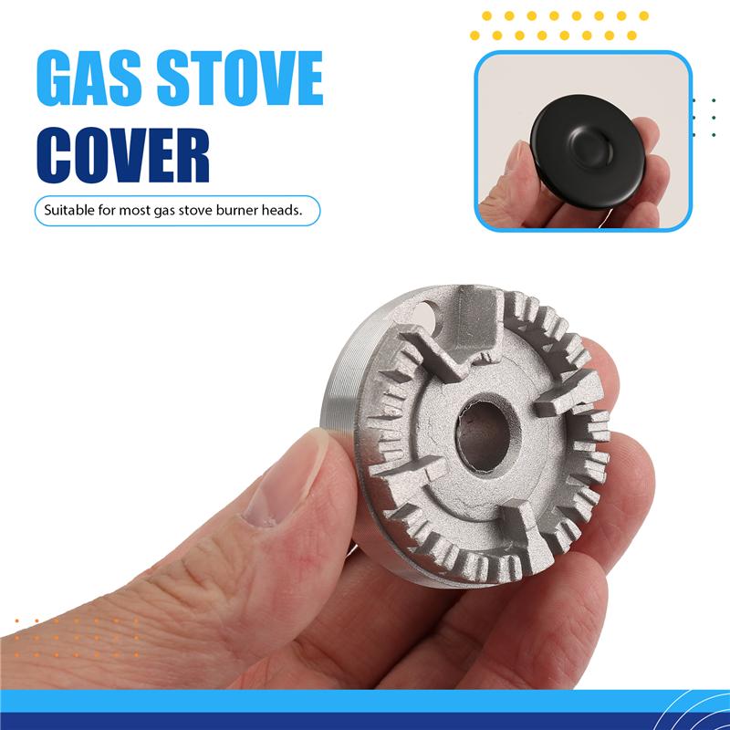 

A96I-Cooker Hat Set Stove Lid, Oven Gas Hob Burner Crown Flame Cap, Fits Most Gas Stove Burners For SABAF