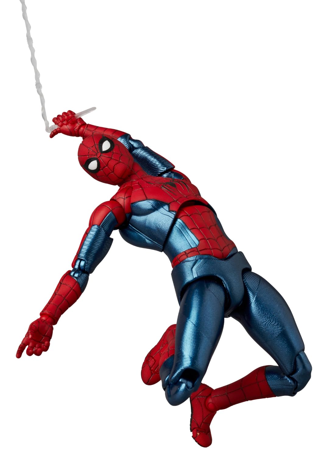 

Medicom Toy MAFEX New Red Blue approximately 150mm action No.262 Spider-Man & Suit, tall, non-scale, pre-painted figure.