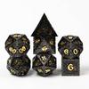 Cusdie DND Metal Solid Dice Dragon Pattern 7Pcs D4-D20 Polyhedral Dice Set for D&D Role Playing Game Pathfinder Board Games