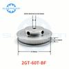 2GT 60 teeth Timing Pulley Bore 5-15mm Belt width 6/10/15mm GT2 Aluminum Alloy Pulley Transmission Components 3D Printer Parts