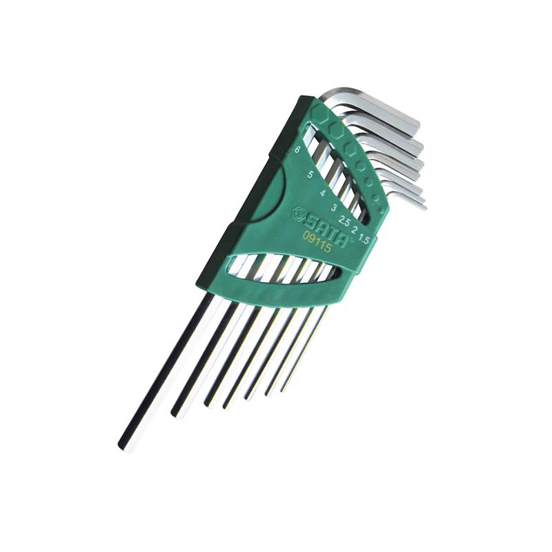 SATA 9115 Long Arm Metric Flat Head Hex Key Set