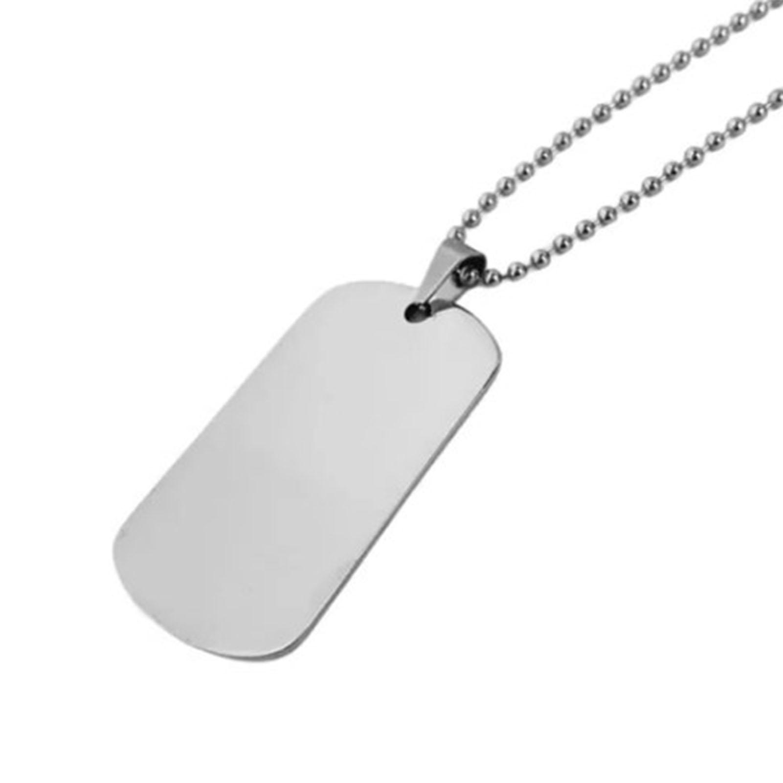 

Военный жетон ожерелье титановая сталь круглая цепочка из бусин модный кулон в виде жетона для повседневного фестиваля