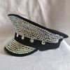 Bridal Hat Captain Hat with Crystals Sailor Hat for Wedding Girl Officer Hat for Wedding Bachelorette Party