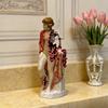 Figurina Dama Teschio Fatta a Mano Abito da Sera Gotico Statua Scheletro Femminile Scultura Decorazione Ornamento per Casa Ufficio Libreria Scrivania