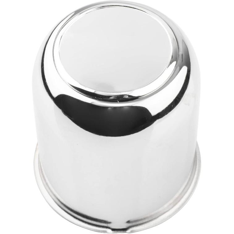 RTRHINOTUNING 1PC Push Through Wheel Center Caps 3.19inch Chrome Silver for Truck Wheels Rim Trailer