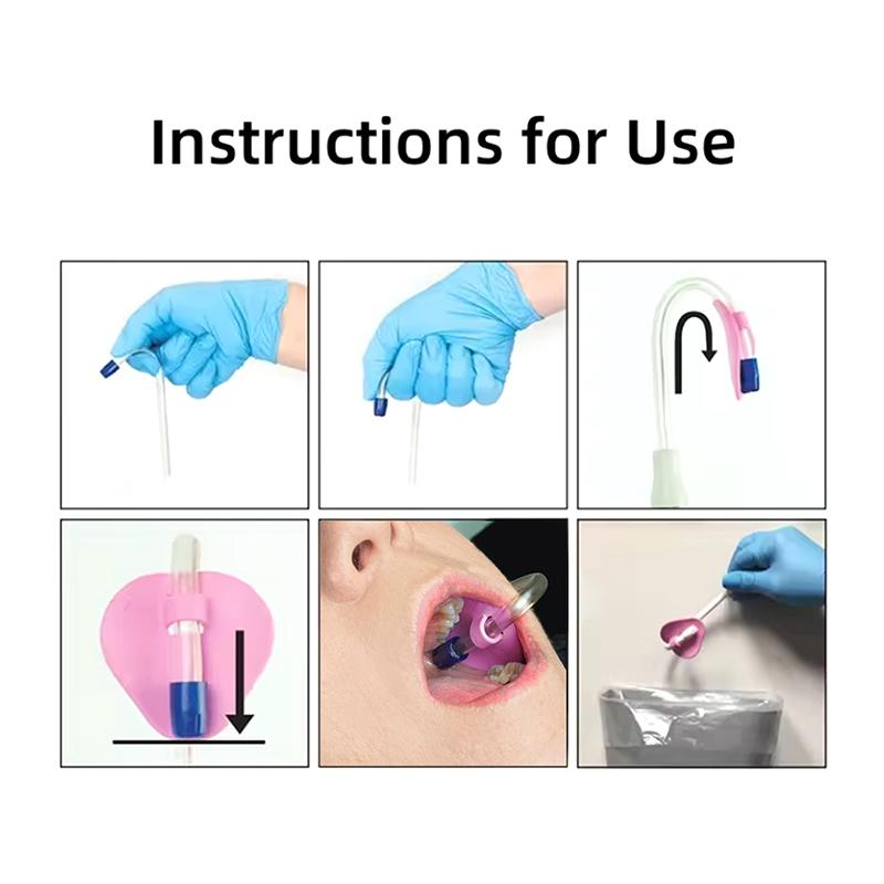 50 Adet/Poşet Dental Tek Kullanımlık Emme Tüpü Tutucu Tüp Salya Ejektörü Hve Tüpü Pozisyonlayıcı Otoklavlanabilir Dişçilik Malzemesi