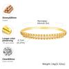 Luxury Zirconia Bangle, Gold Plated CZ Statement Wrist Bracelets for Women, Valentine's Day Wedding Birthday