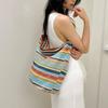 Woven Bag for Women Casual Underarm Bucket Bag Large-capacity Commuter Single-shoulder Bag