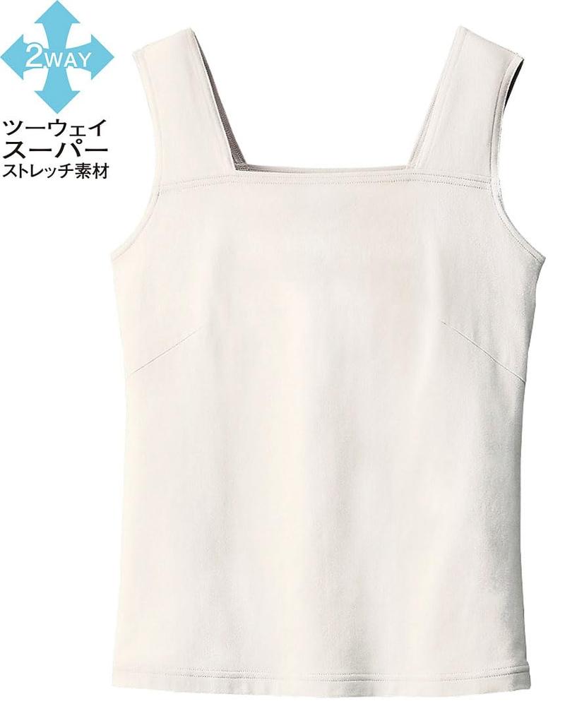 Love Body Camisole Cotton Blend Stretch Camisole and Innerwear QKN701 White [Wacoal] (Vertical Horizontal) Women's