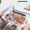 Telescopic Sink Drain Basket Dish Rack