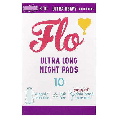 Ultra Long Night Pads, Ultra Heavy, 10 Pack