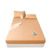 40 Long-staple Cotton Embroidered Single Fitted Sheet Home Hotel Simple Fitted Single Fitted Embroidered Fitted Sheet