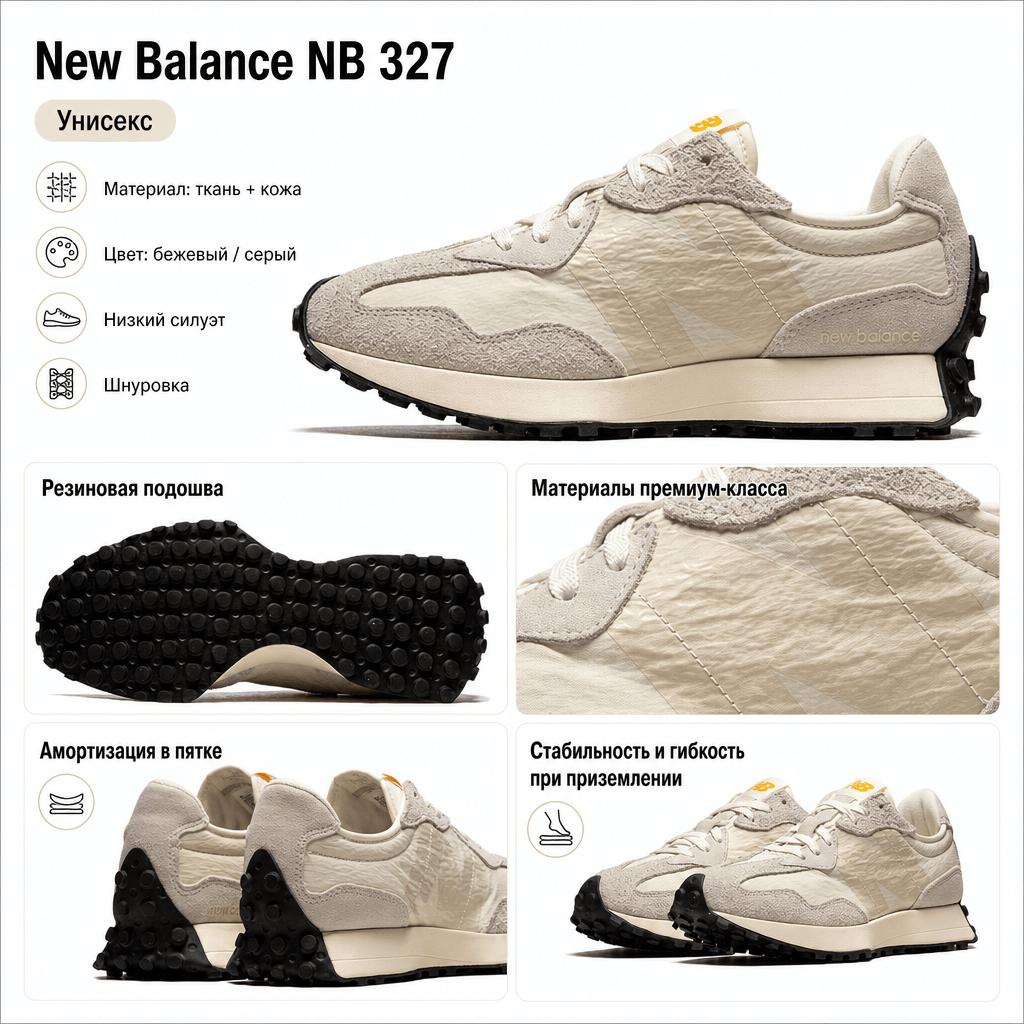 New Balance 327 Team Away Graue Unisex-Sneakers Meersalz MS327CJ