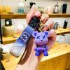 Unique Metal Keyring Color Changing Bear Resin Keychain Pendant for Couples and Friend