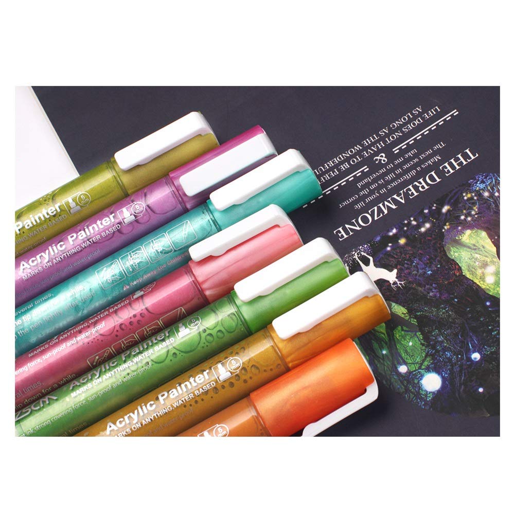 ZSCM Acrylic Marker Pens for and Adheres to a Variety of 12-Color Manga, Art, Painting, Calligraphy, Sketching, Multi-Material Painting. Materials.