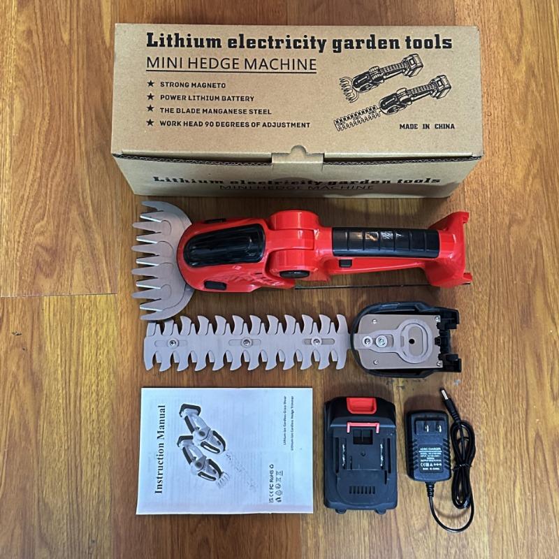 Home Lithium Handheld Mini Electric Hedge Trimmer Lawn Mower Hedge Clippers Pruning Shears Tools
